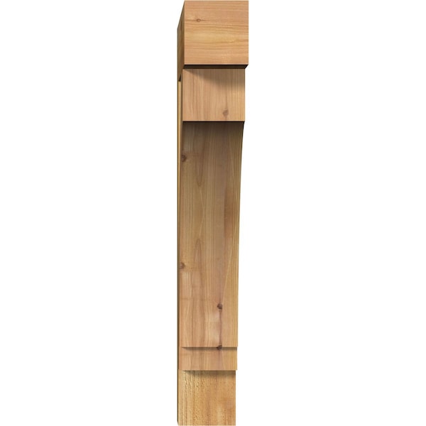 Imperial Block Rough Sawn Bracket, Western Red Cedar, 4W X 20D X 28H